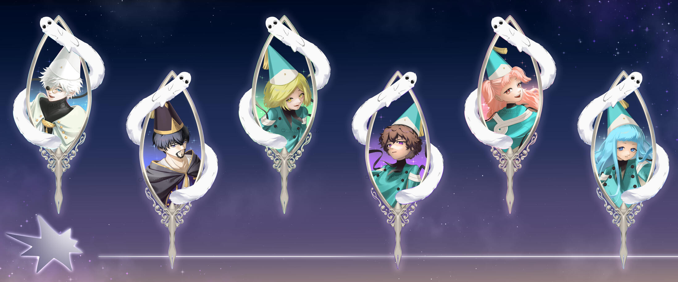 witch hat atelier mirror quills // made into keychains