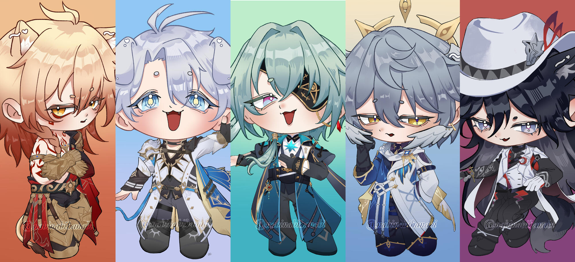 chibis - honkai star rail // made into keychains